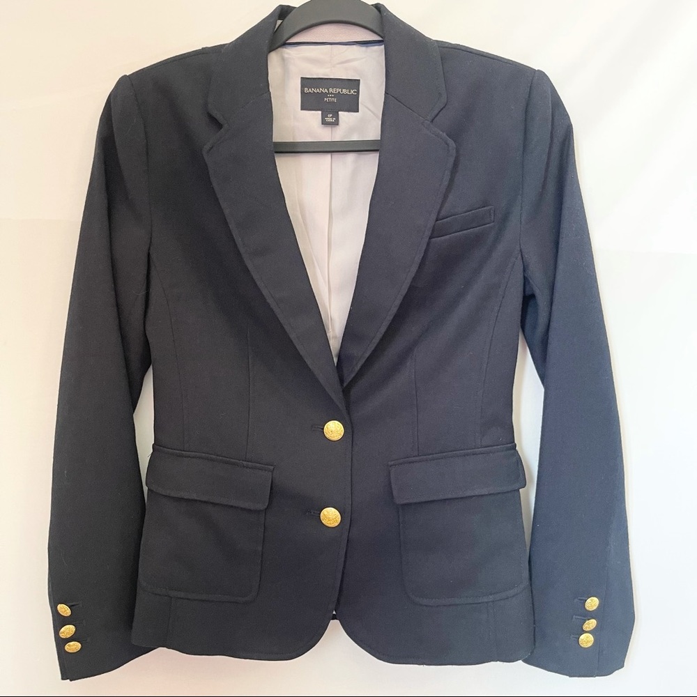 Banana Republic Navy Blue Blazer size:0Petite